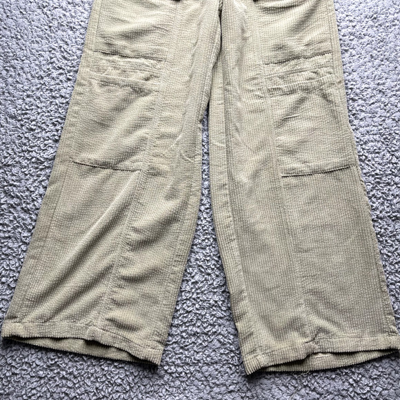 Hunter & Brown Corduroy Pants Womens M Brown Wide Leg Baggy Cargo Retro - Picture 3 of 13